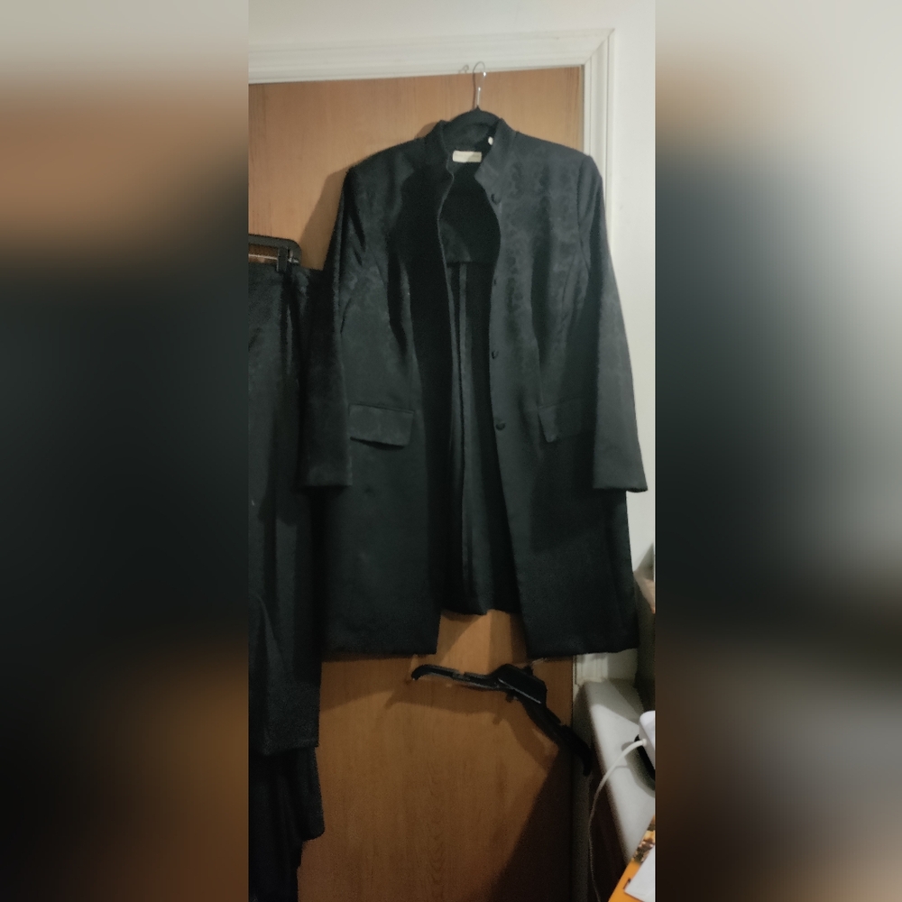 Elegant Black Women's Coat and Pants